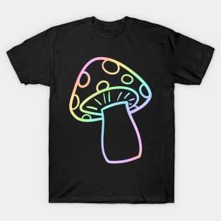 Pastel Rainbow Gradient Mushroom T-Shirt